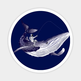 space  blue whale hunter Magnet